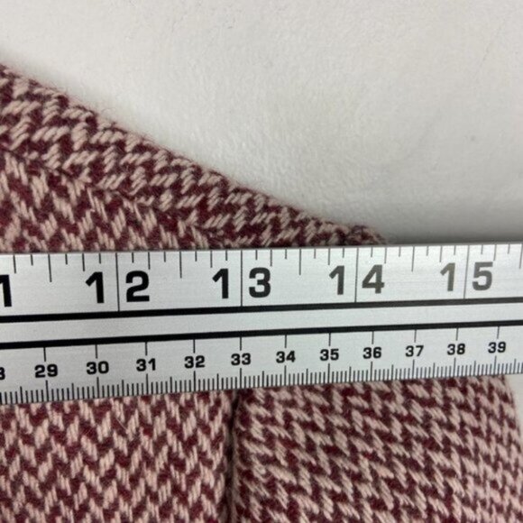 Cynthia Rowley Tweed Blazer Jacket Red Size Small Retro Fringe Bohemian Knit S - Picture 12 of 15